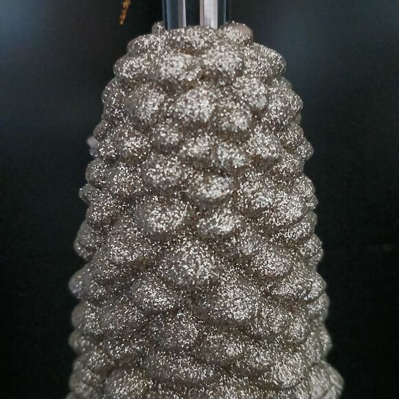 NEW Envogue Holiday Countertop Towel Stand Pinecone Style Silver & Gold Glitter - Picture 10 of 10